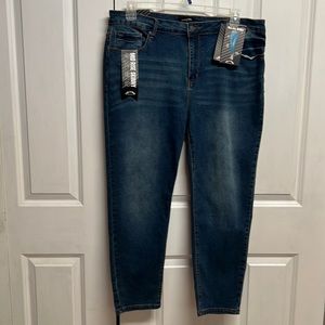 Fire & Rain Blue Denim Mid Rise 5 Pocket Stretch Skinny Jeans Size 24 NWT